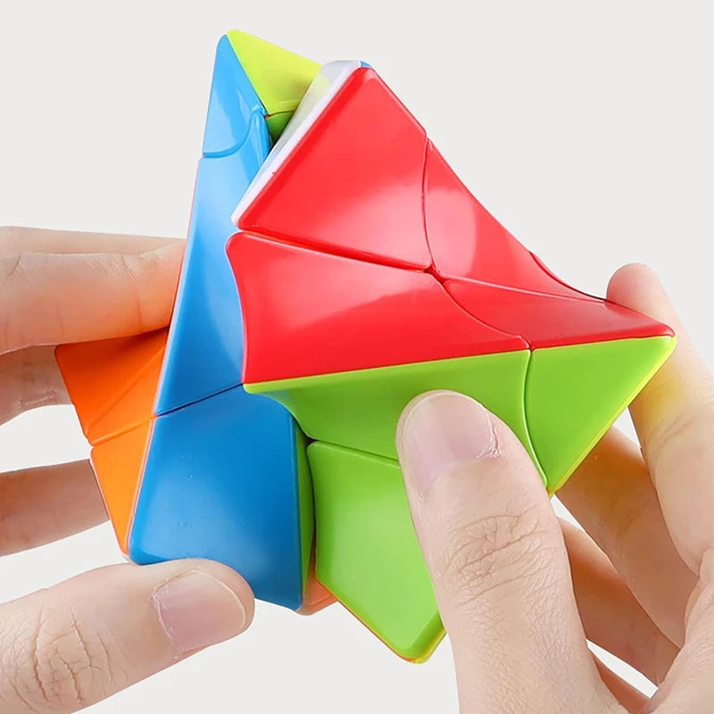Twisted Speed Cube 3x3x3 Smooth Turning Brain Teaser Educational Puzzle Toys Quiet Anxiety Autism ADHD Perfect Birthday Gifts