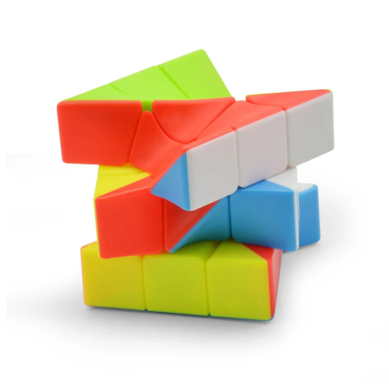 Twisted Speed Cube 3x3x3 Smooth Turning Brain Teaser Educational Puzzle Toys Quiet Anxiety Autism ADHD Perfect Birthday Gifts
