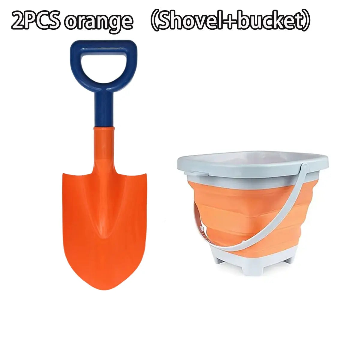 1/2PCS Children Beach Shovel or with Folding Bucket Kid Sand Pointed Toy Outdoor Play Water/Snow Game Summer Winter Gift