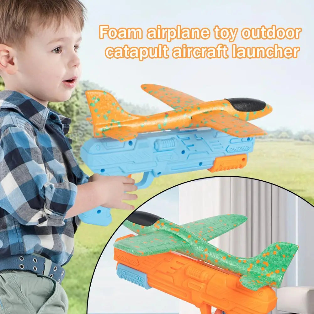 Children's Ejection Aircraft Toys Foam Aircraft Glider Parent-child Outdoor Games Toys Children's Gifts Foam Shooting Flying Toy