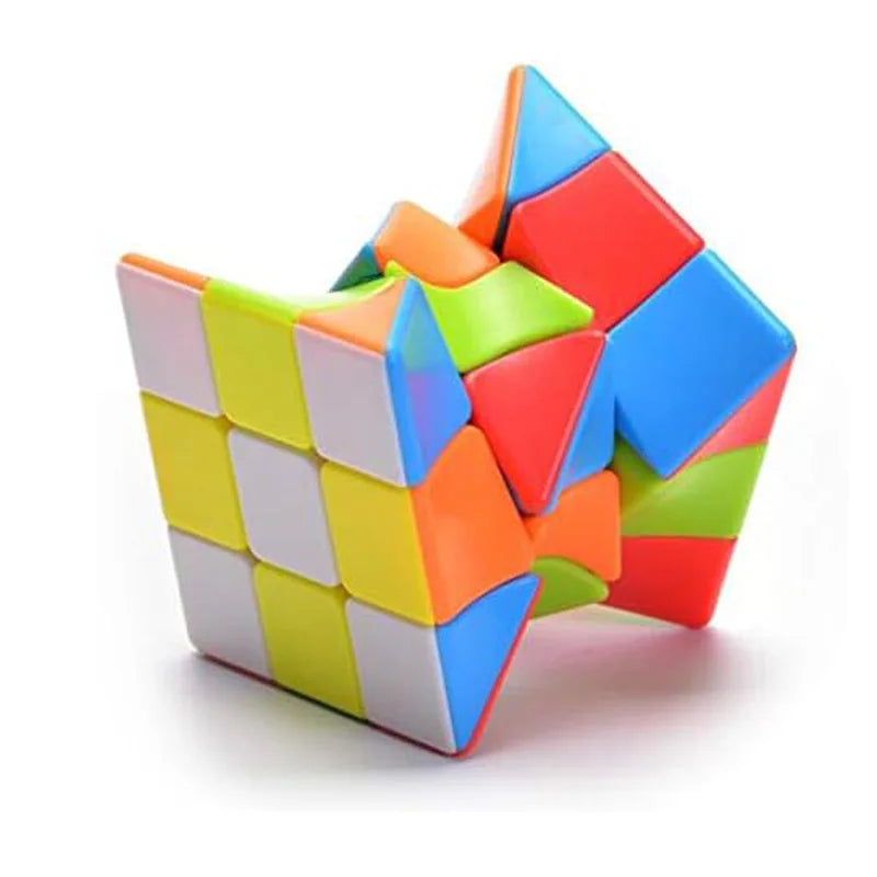 Twisted Speed Cube 3x3x3 Smooth Turning Brain Teaser Educational Puzzle Toys Quiet Anxiety Autism ADHD Perfect Birthday Gifts