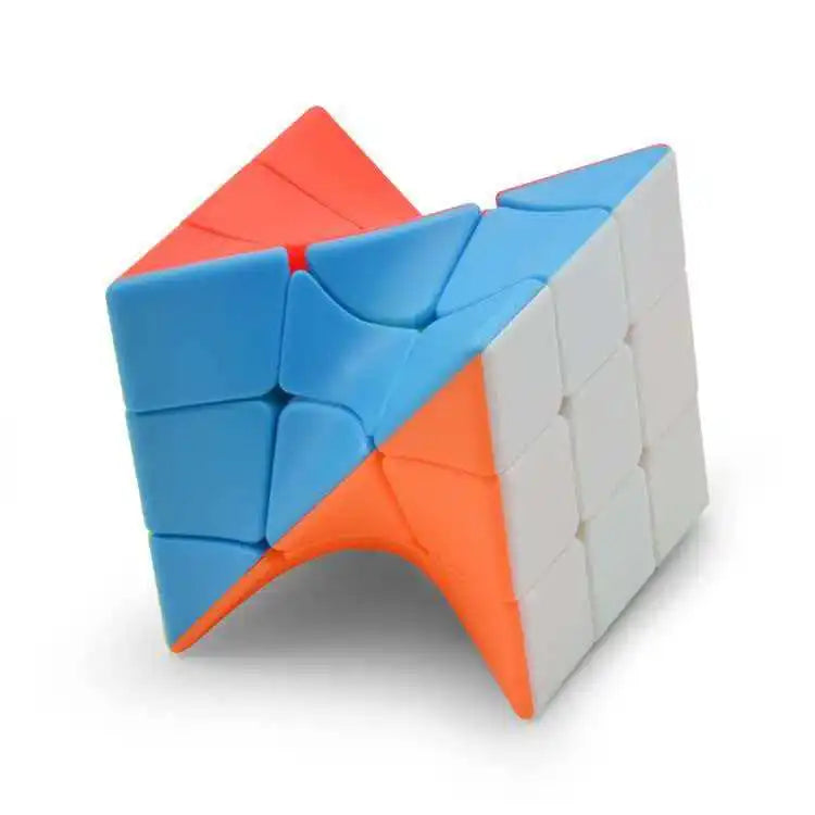 Twisted Speed Cube 3x3x3 Smooth Turning Brain Teaser Educational Puzzle Toys Quiet Anxiety Autism ADHD Perfect Birthday Gifts