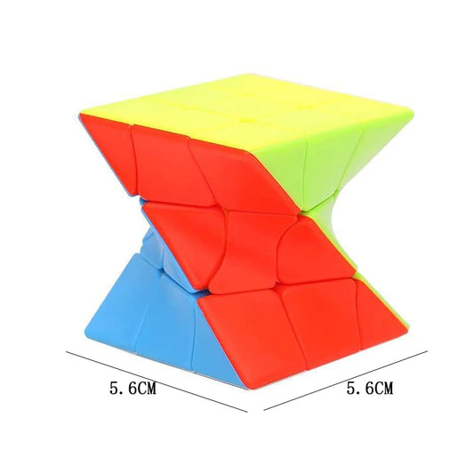Twisted Speed Cube 3x3x3 Smooth Turning Brain Teaser Educational Puzzle Toys Quiet Anxiety Autism ADHD Perfect Birthday Gifts