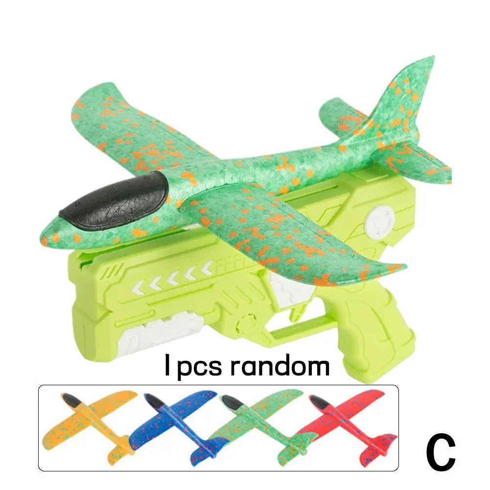 Children's Ejection Aircraft Toys Foam Aircraft Glider Parent-child Outdoor Games Toys Children's Gifts Foam Shooting Flying Toy