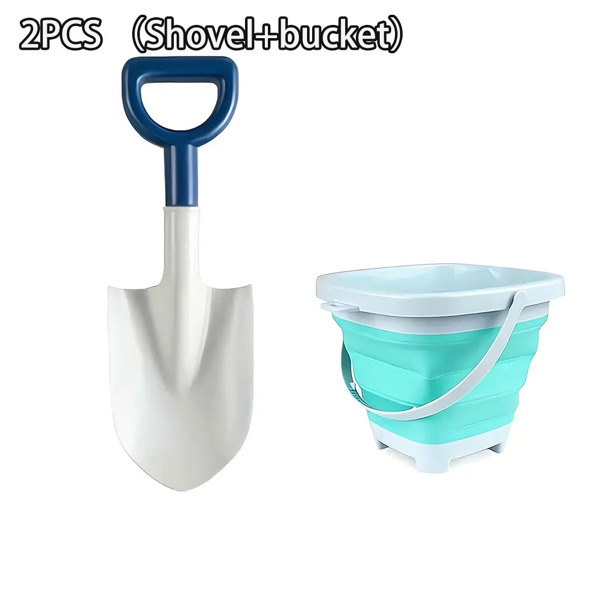 1/2PCS Children Beach Shovel or with Folding Bucket Kid Sand Pointed Toy Outdoor Play Water/Snow Game Summer Winter Gift