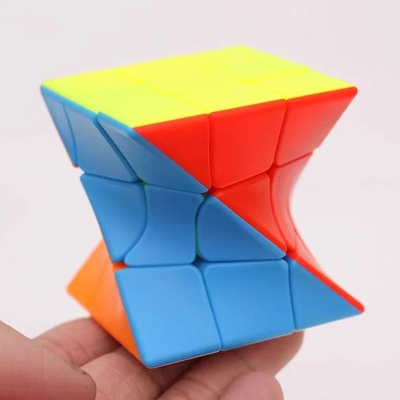 Twisted Speed Cube 3x3x3 Smooth Turning Brain Teaser Educational Puzzle Toys Quiet Anxiety Autism ADHD Perfect Birthday Gifts