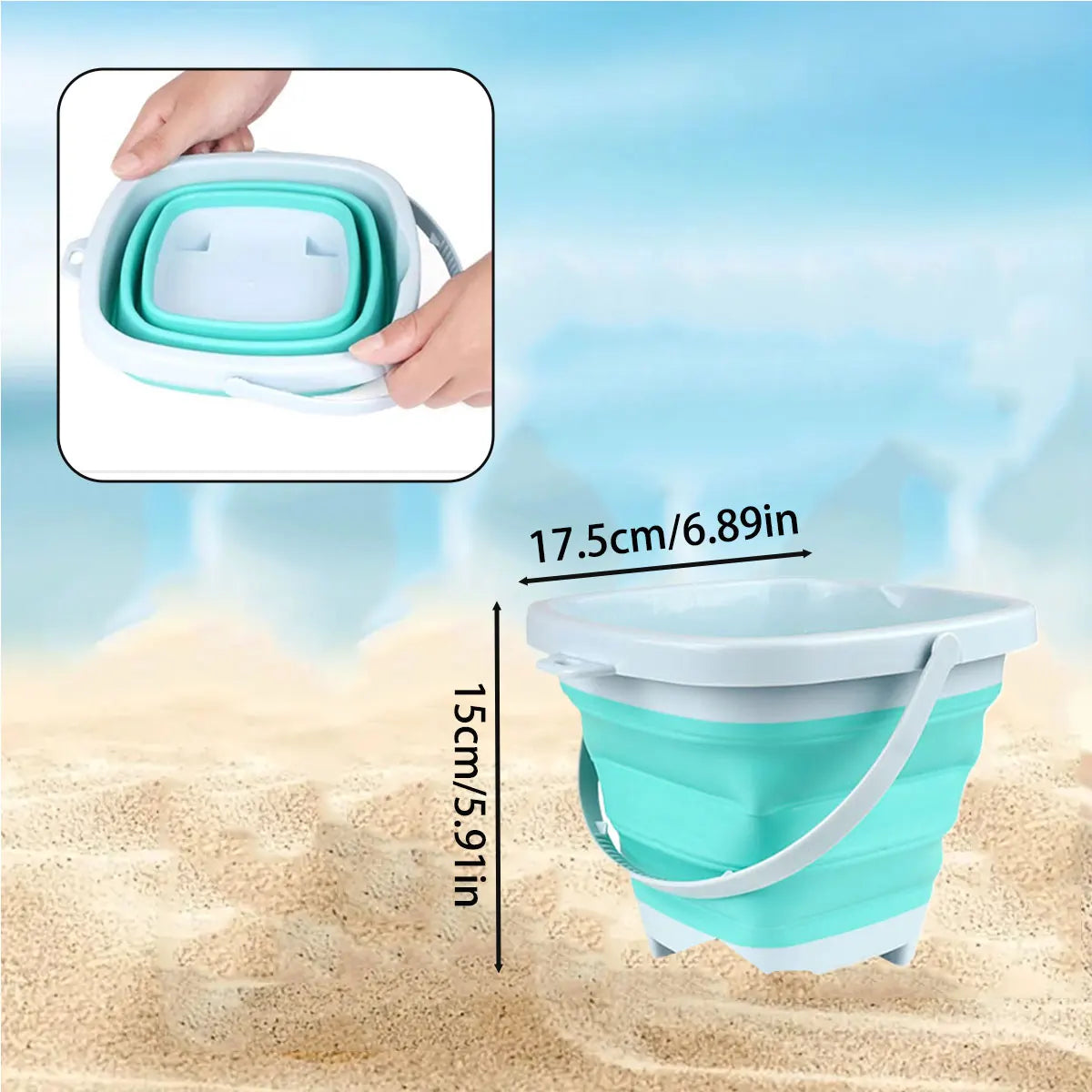 1/2PCS Children Beach Shovel or with Folding Bucket Kid Sand Pointed Toy Outdoor Play Water/Snow Game Summer Winter Gift