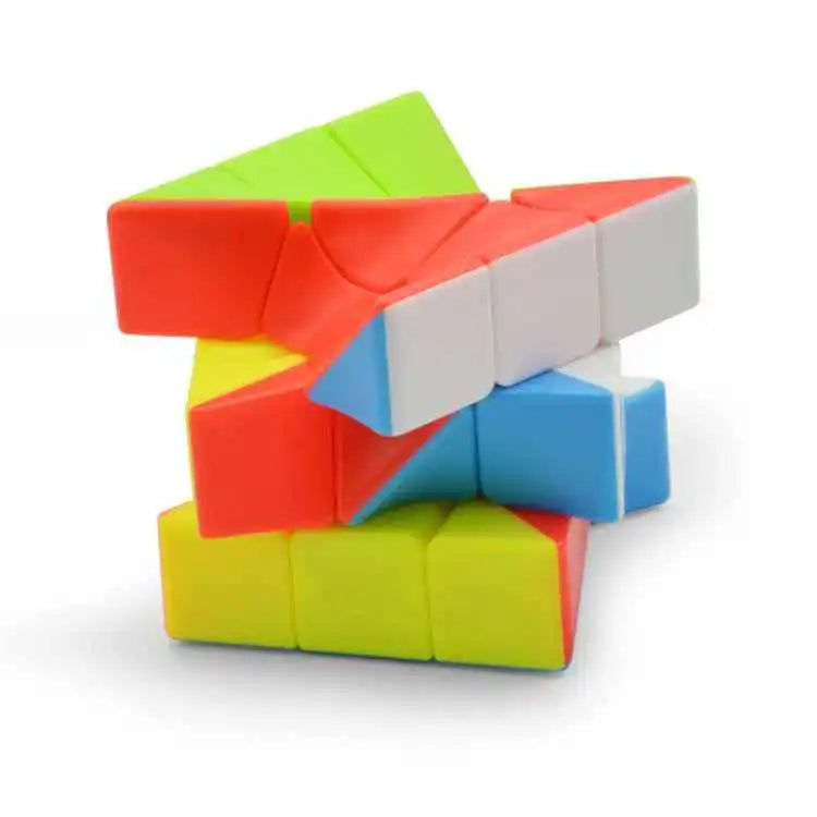 Twisted Speed Cube 3x3x3 Smooth Turning Brain Teaser Educational Puzzle Toys Quiet Anxiety Autism ADHD Perfect Birthday Gifts